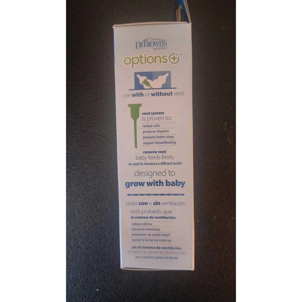 Dr. Browns Natural Flow Options+ Anti-Colic Baby‎ Bottle 4oz 120ml Narrow Neck